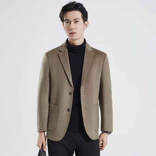 Simple Business-Casual Double-Faced Wool Coat