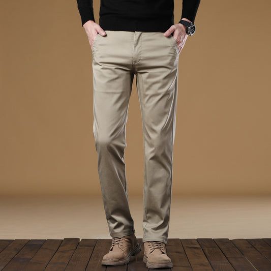 Loose-fit Straight-leg Business-casual Slimming Durable Trousers