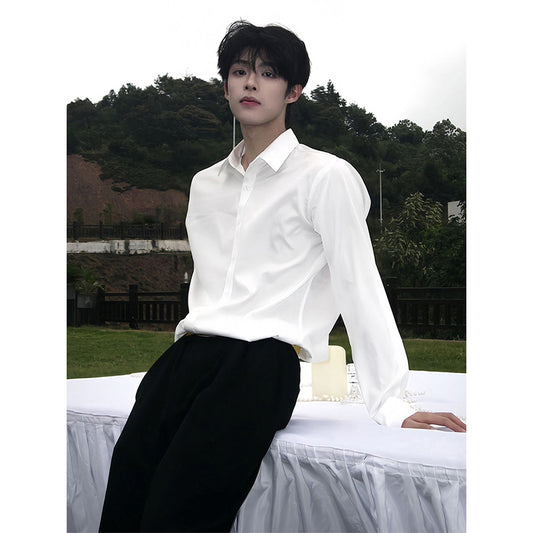 Men's Patterned Printed Slim-Fit Shirt