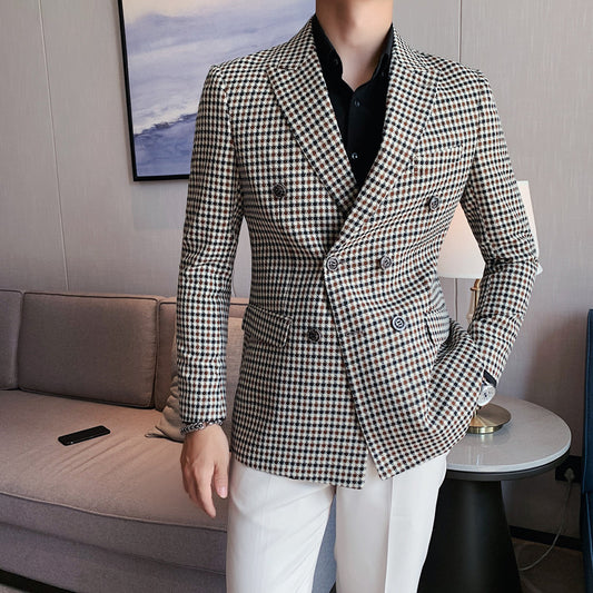 Men's Spring New Houndstooth Suit Jacket