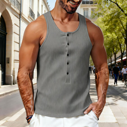 Men's Sleeveless Knitted T-Shirt Vest