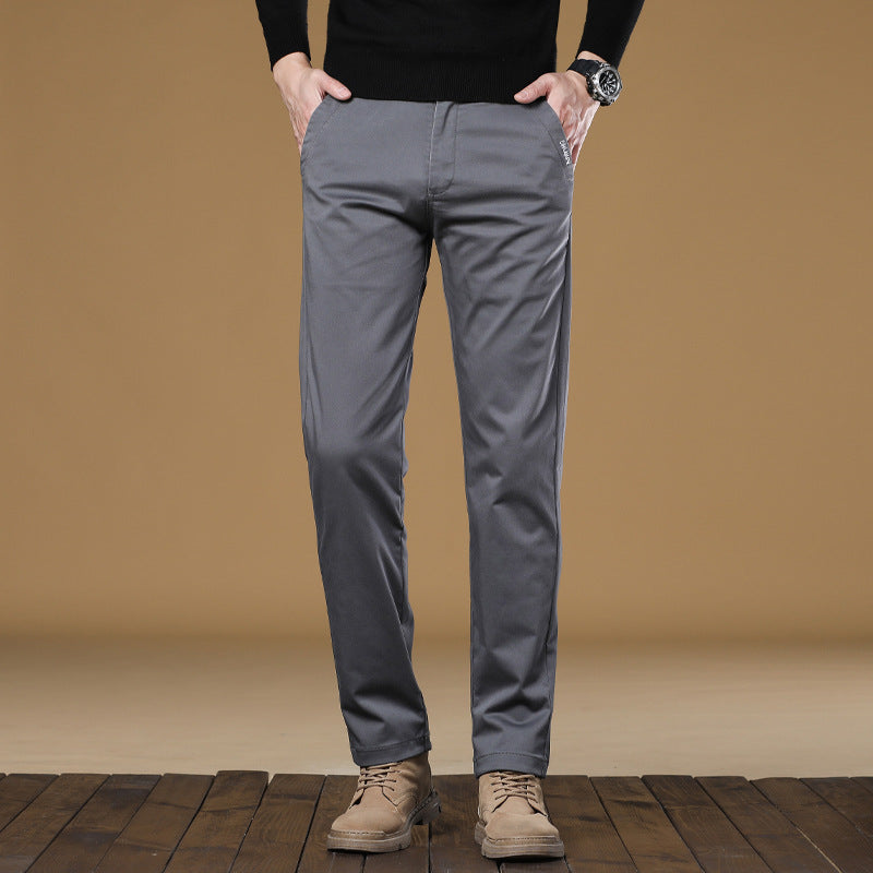 Loose-fit Straight-leg Business-casual Slimming Durable Trousers