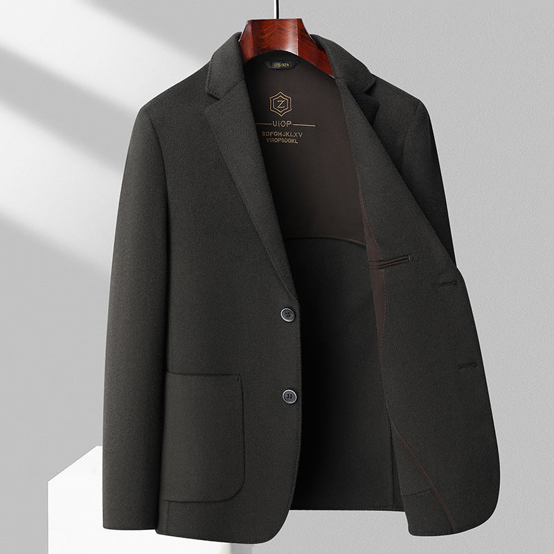Simple Business-Casual Double-Faced Wool Coat