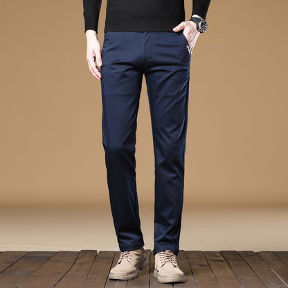 Loose-fit Straight-leg Business-casual Slimming Durable Trousers