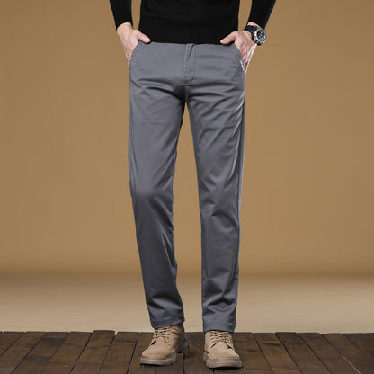 Loose-fit Straight-leg Business-casual Slimming Durable Trousers
