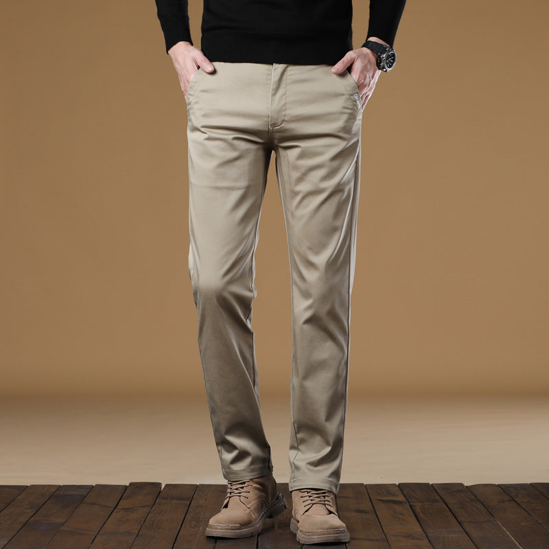 Loose-fit Straight-leg Business-casual Slimming Durable Trousers